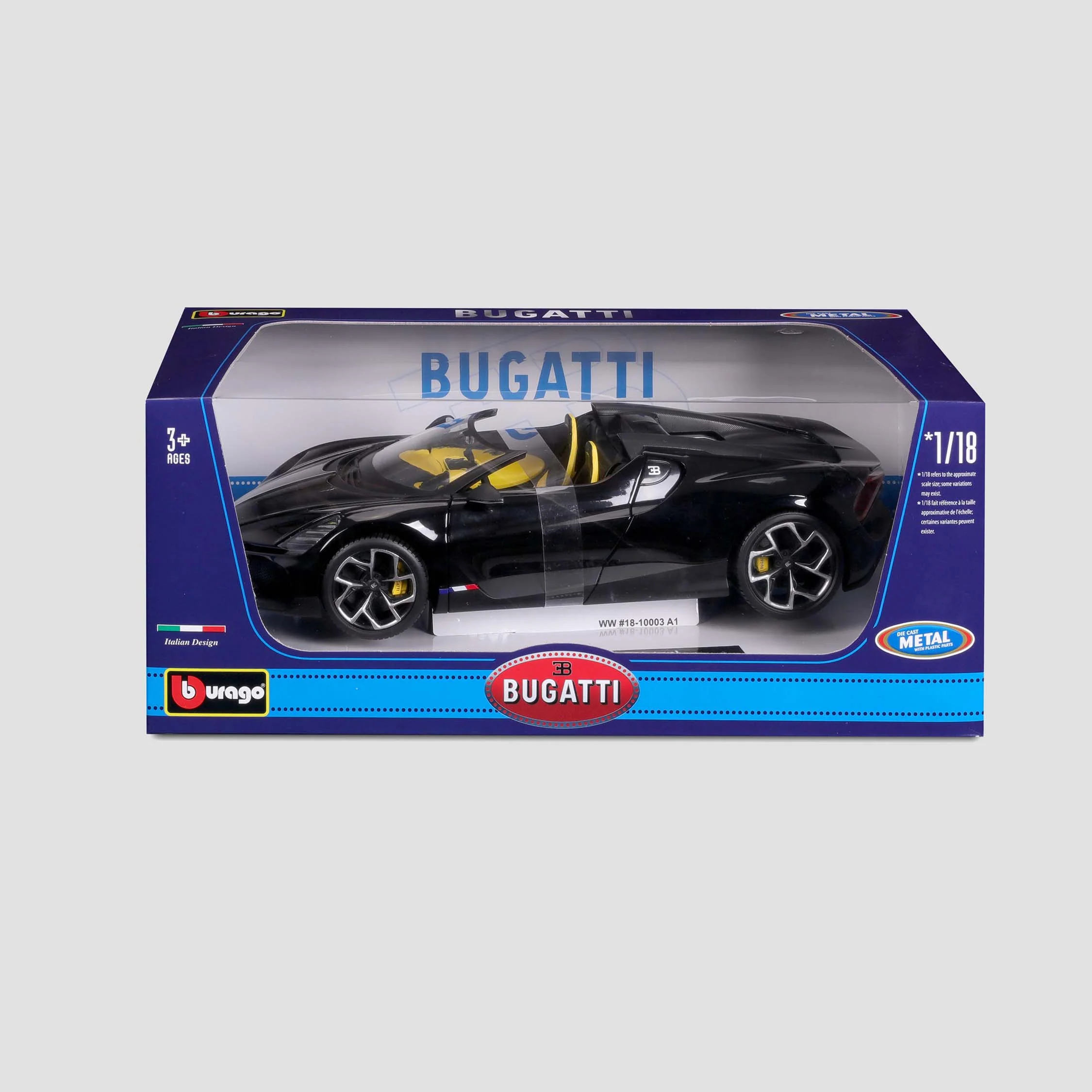 BUGATTI MISTRAL SCALE MODEL 1:18 BLACK - Image 6